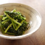 春菊のごま和え　器:増田勉