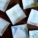 吉川桜　鎬色絵各小皿