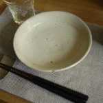 小山乃文彦　粉引5寸皿