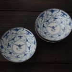 藤吉憲典　染付霊芝文4.5寸鉢