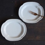 新道工房　白磁木瓜皿　小