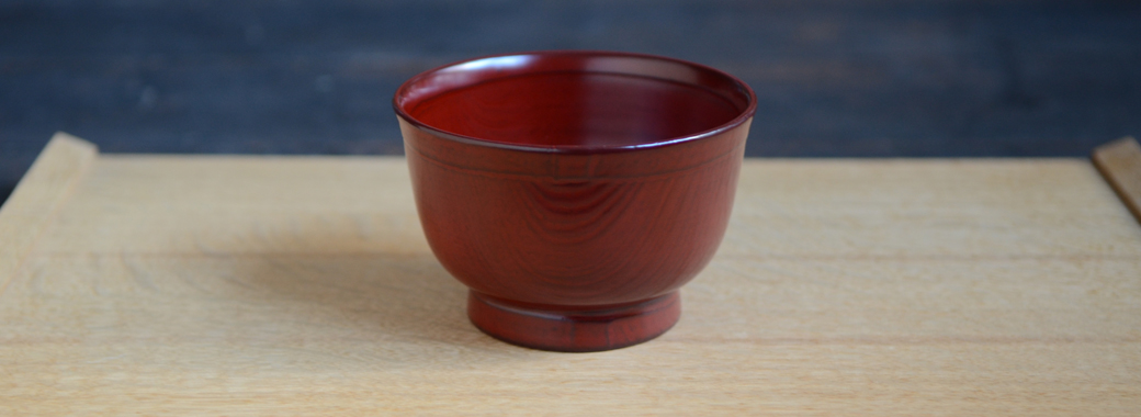 蜂谷隆之　百福オリジナル汁椀　朱