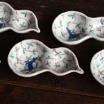 藤吉憲典　染錦馬文瓢箪形豆皿