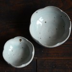 八田亨　粉引輪花鉢