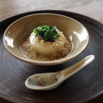 田谷直子　土色リム5寸鉢